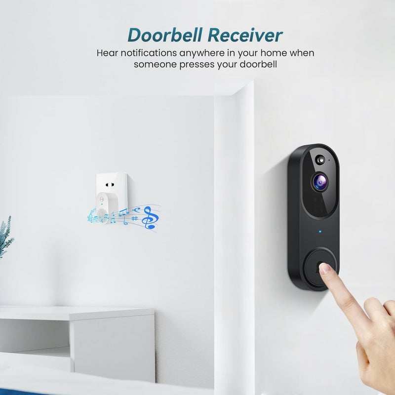 Orbitell Wireless Wi-Fi Video Doorbell Camera with Two Way Audio, AI Motion Detection, Night Vision and Cloud Storage, 2.4G Wi-Fi only - Image 4